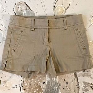 Cache Khaki Brown Summer Shorts Size 0